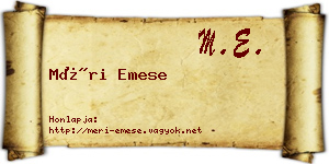 Méri Emese névjegykártya